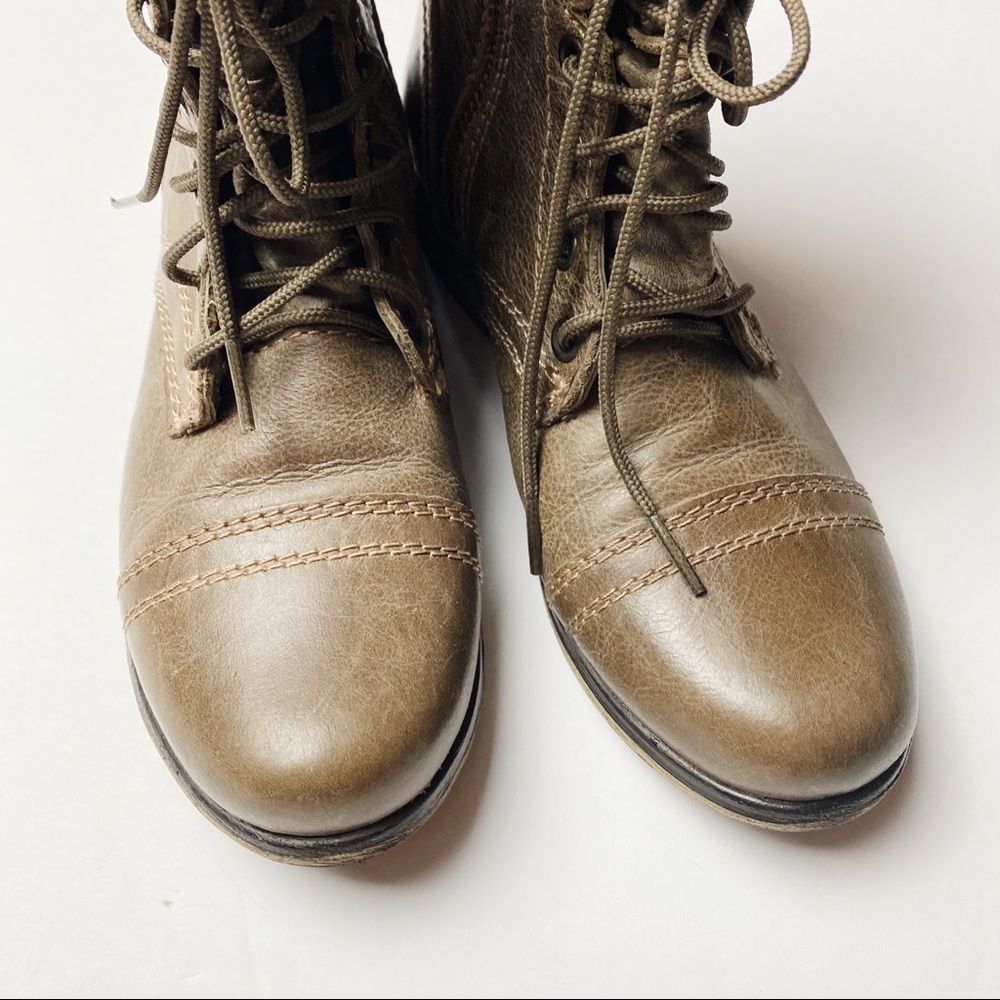 Steve Madden Taupe Toopa Combat Boots 6.5 - Picture 4 of 7
